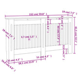 Cache-radiateur 152 cm MDF Blanc