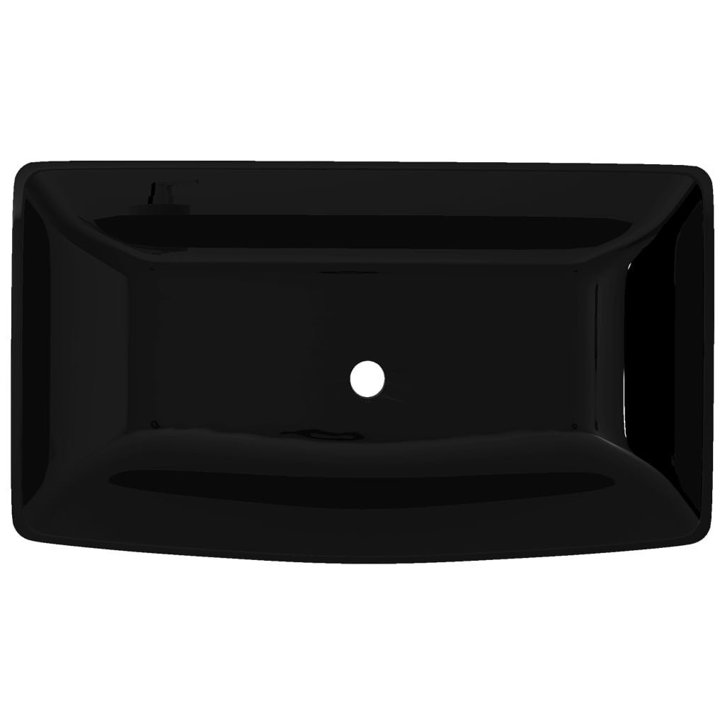 Vasque rectangulaire céramique Noir pour salle de bain