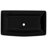 Vasque rectangulaire céramique Noir pour salle de bain