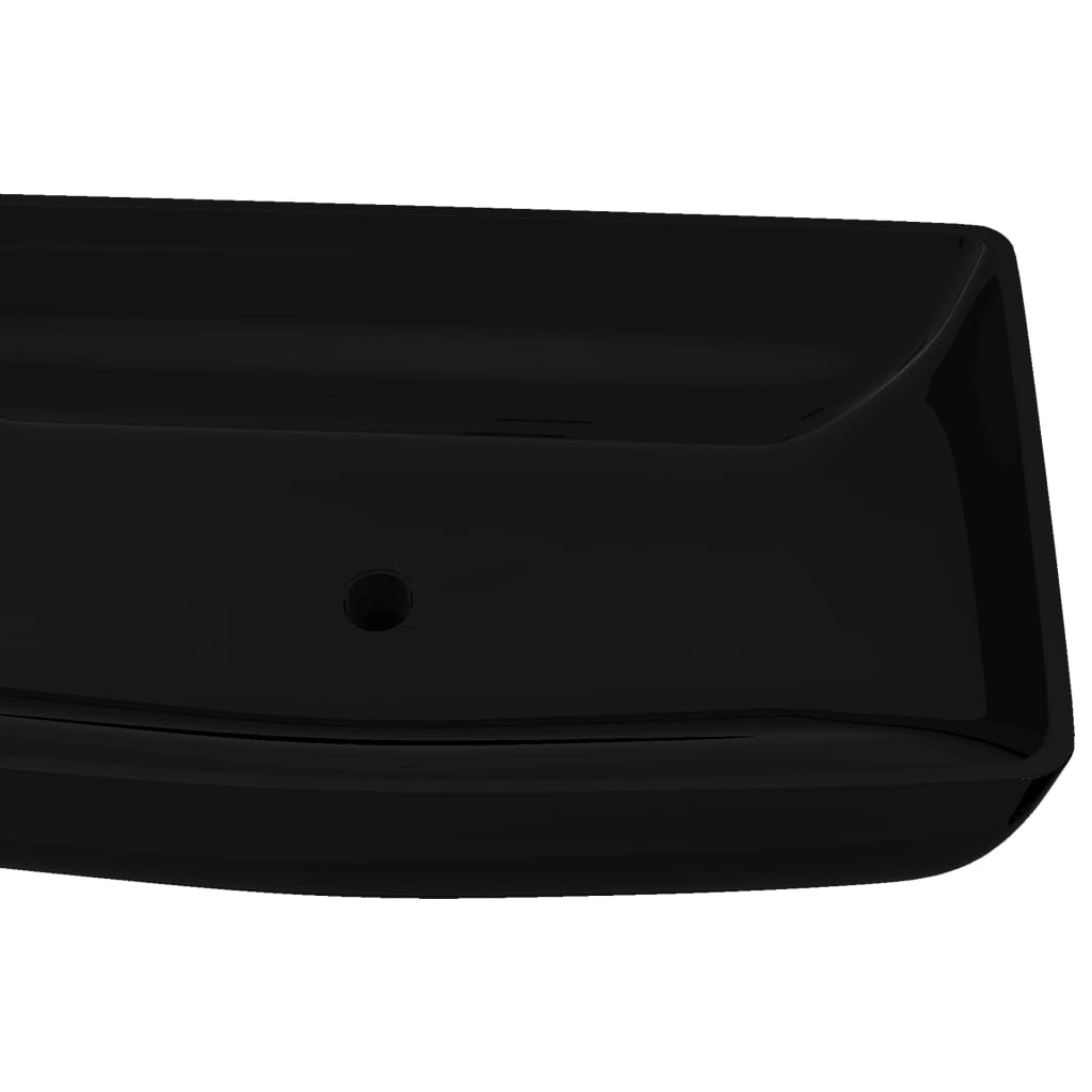 Vasque rectangulaire céramique Noir pour salle de bain