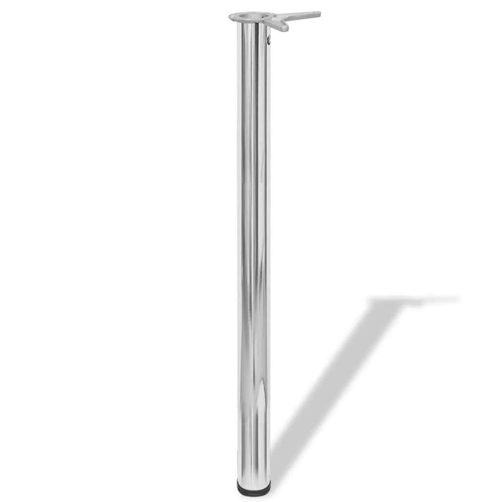 4 height adjustable table legs 870 mm Chrome