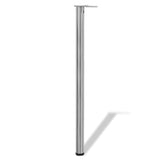 4 height adjustable table legs 1100 mm Brushed nickel