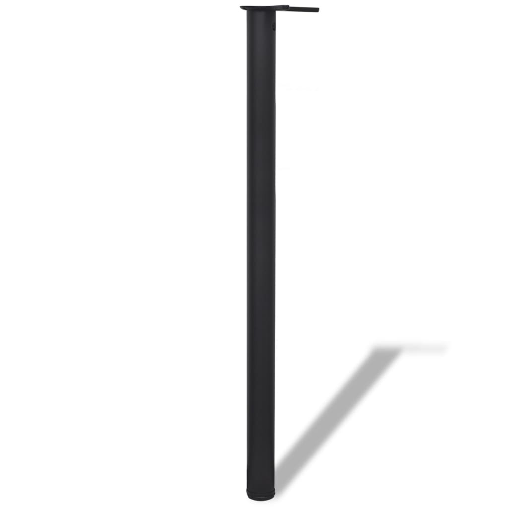 4 height adjustable table legs Black 1100 mm