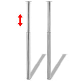 Pieds de table télescopique 2 pcs Chrome 710 mm - 1100 mm