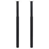 Pied de table télescopique 2 pcs Noir 710 mm - 1100 mm