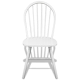 Dining chairs set of 6 white solid rubberwood