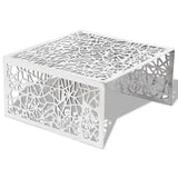 Silberner Couchtisch mit geometrischem Design aus Aluminium