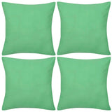 Housses de coussin 4 pcs Coton Vert pomme 40x40 cm