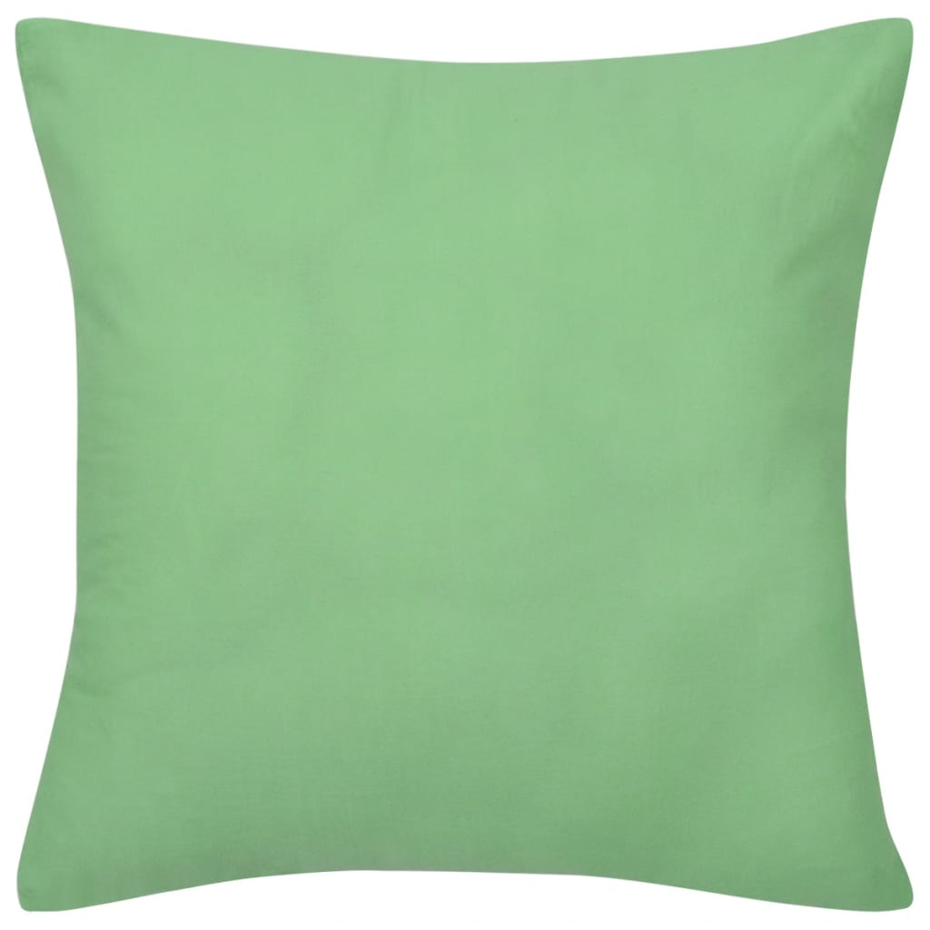 Housses de coussin 4 pcs Coton Vert pomme 40x40 cm