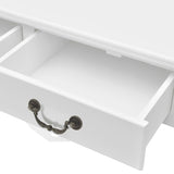 Table basse avec 4 tiroirs Blanc