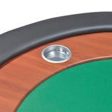 Table de poker pour 10 joueurs avec espace de croupier Vert