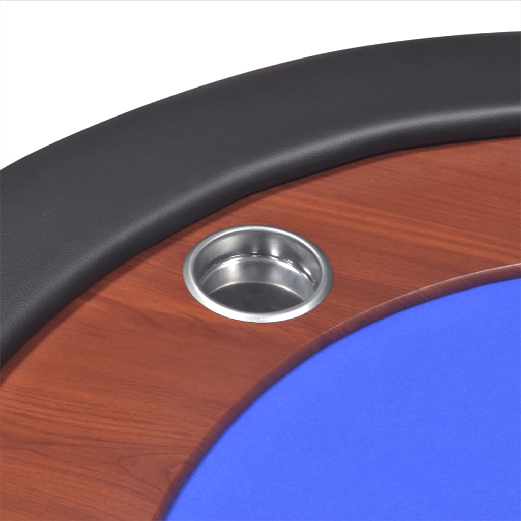 Table de poker pour 10 joueurs avec espace de croupier Bleu