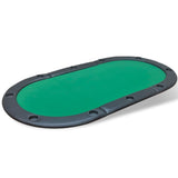 Dessus de table de poker pliable pour 10 joueurs Vert