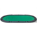 Dessus de table de poker pliable pour 10 joueurs Vert