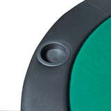 Dessus de table de poker pliable pour 10 joueurs Vert