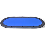 Dessus de table de poker pliable pour 10 joueurs Bleu