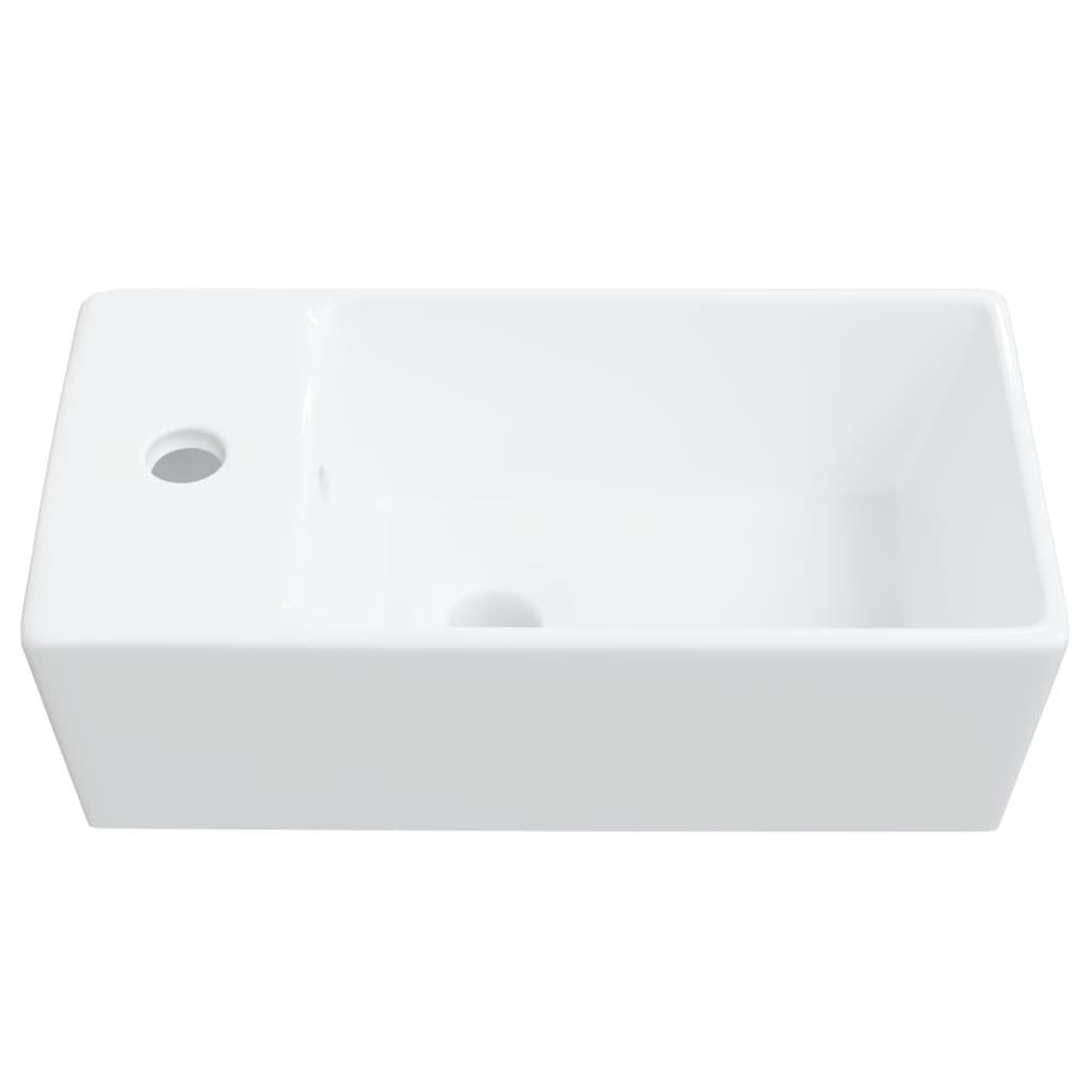 vidaXL Lavabo blanc 48x25x15 cm céramique