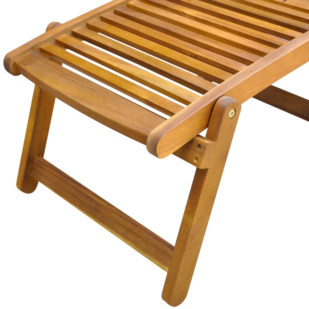 Chaise de terrasse avec repose-pied Bois d'acacia solide