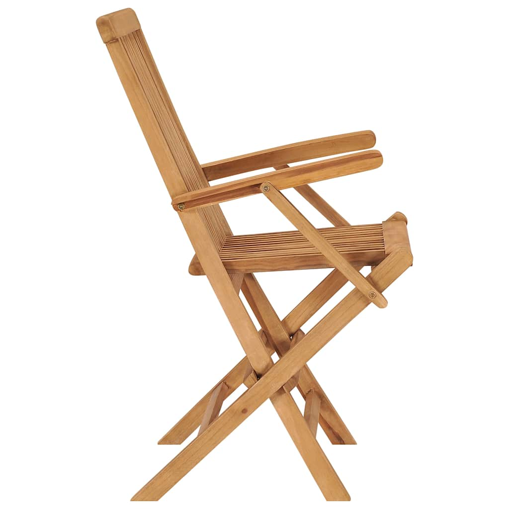 Chaises pliables de jardin lot de 2 Bois de teck solide