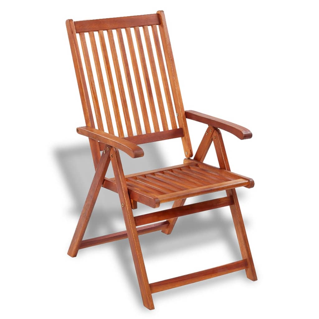 Chaises pliables de jardin lot de 2 Bois solide d'acacia Marron