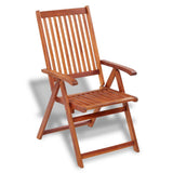 Chaises pliables de jardin lot de 2 Bois solide d'acacia Marron