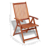 Chaises pliables de jardin lot de 2 Bois solide d'acacia Marron