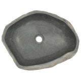 Lavabo en pierre de rivière Ovale (45-53)x(34-41) cm