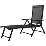 Chaise longue pliable Aluminium Noir