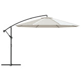 Parasol de jardin en porte-à-faux 3,5 m blanc sable