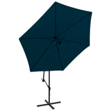 Parasol de jardin en porte-à-faux 3 m bleu