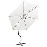 Parasol de jardin en porte-à-faux 3 m blanc sable