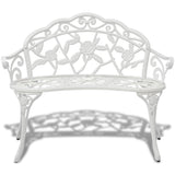 Banc de jardin 100 cm Aluminium coulé Blanc