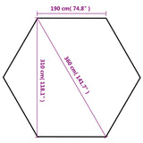 Chapiteau hexagonal pliable Gris 3,6x3,1 m