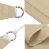 Parasol en tissu oxford carré 3,6 x 3,6 m beige