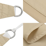 Voile de parasol tissu oxford rectangulaire 2x4 m beige