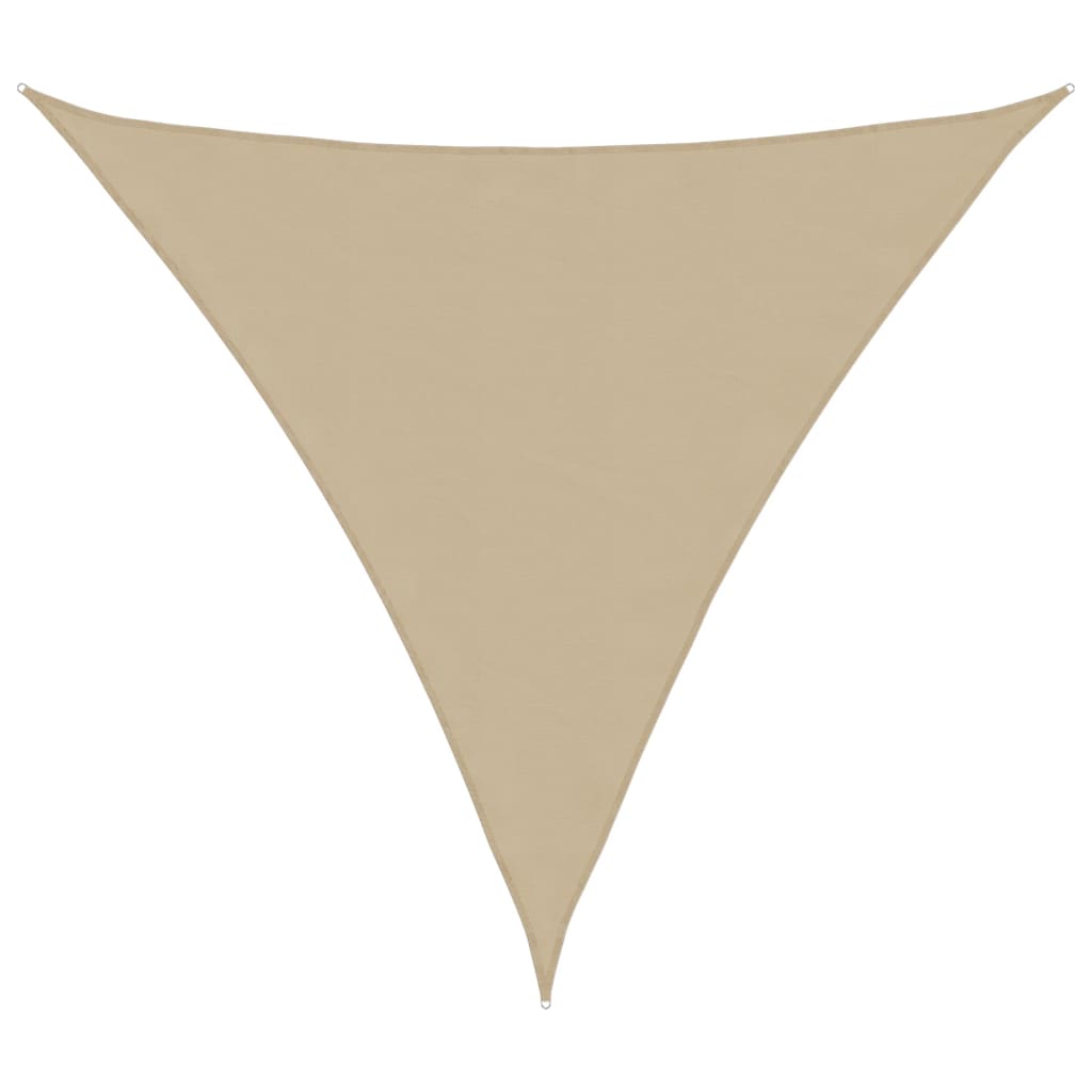 Voile de parasol tissu oxford triangulaire 3,6x3,6x3,6 m beige