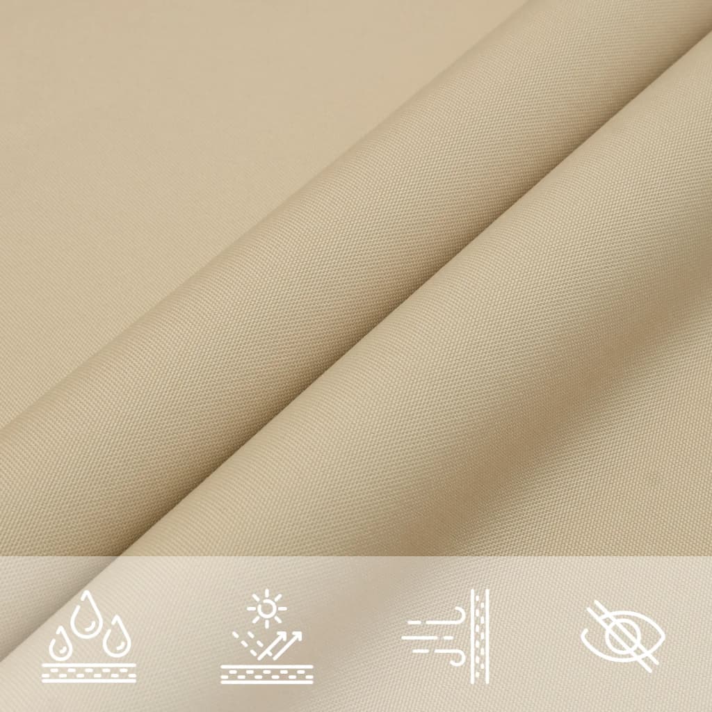 Voile de parasol tissu oxford triangulaire 3,6x3,6x3,6 m beige