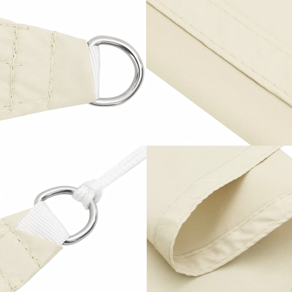 Parasol en tissu oxford carré 3,6 x 3,6 m crème