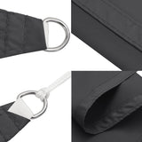 Parasol en tissu oxford carré 3,6 x 3,6 m anthracite