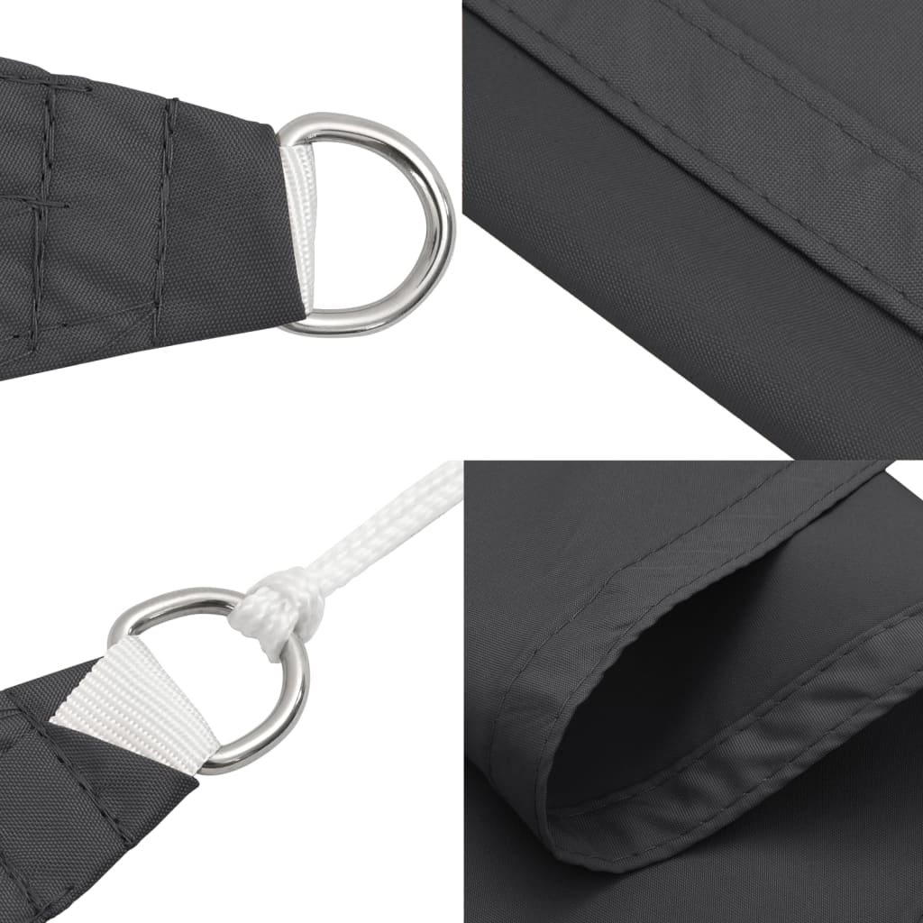 Triangular Oxford fabric parasol sail 5x5x5 m anthracite