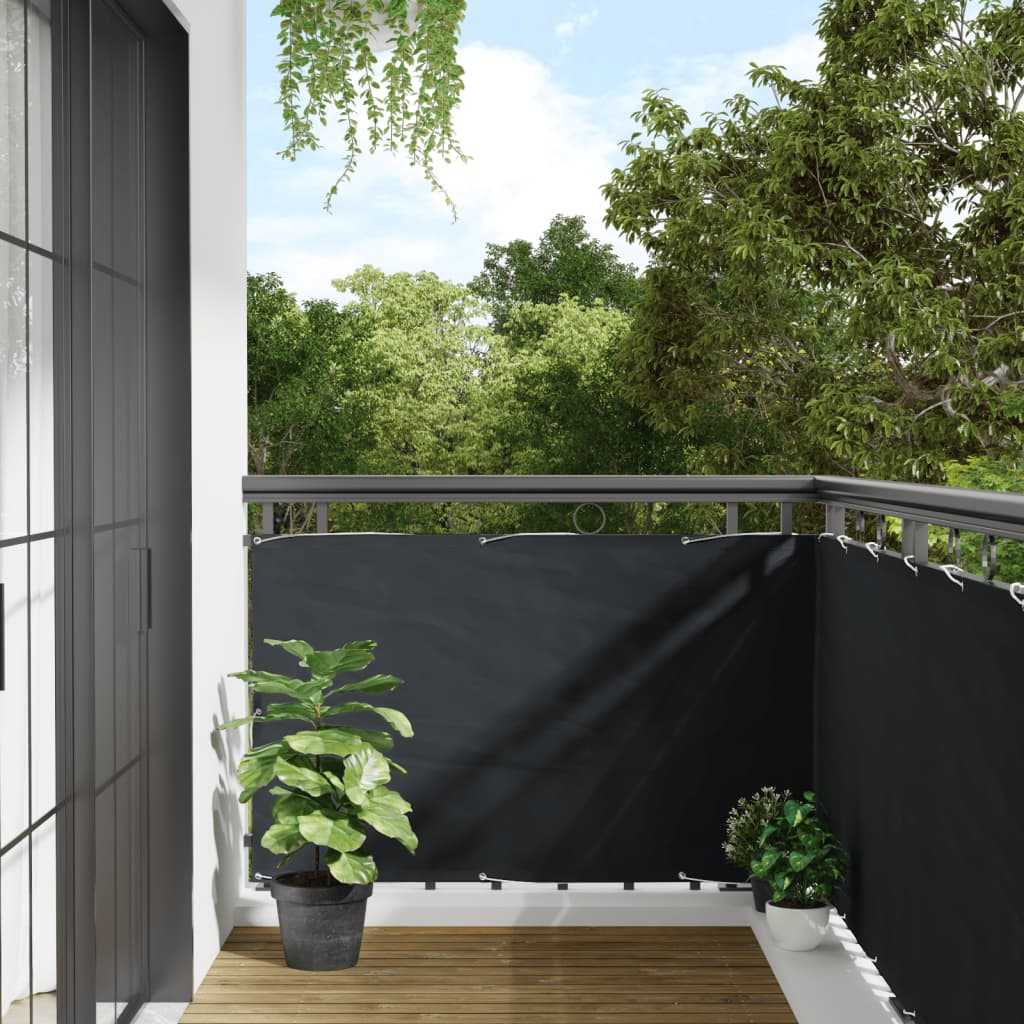 Écran de balcon en tissu Oxford anthracite de 90x400 cm