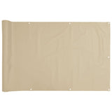 Écran de balcon en tissu Oxford 75x600 cm Beige