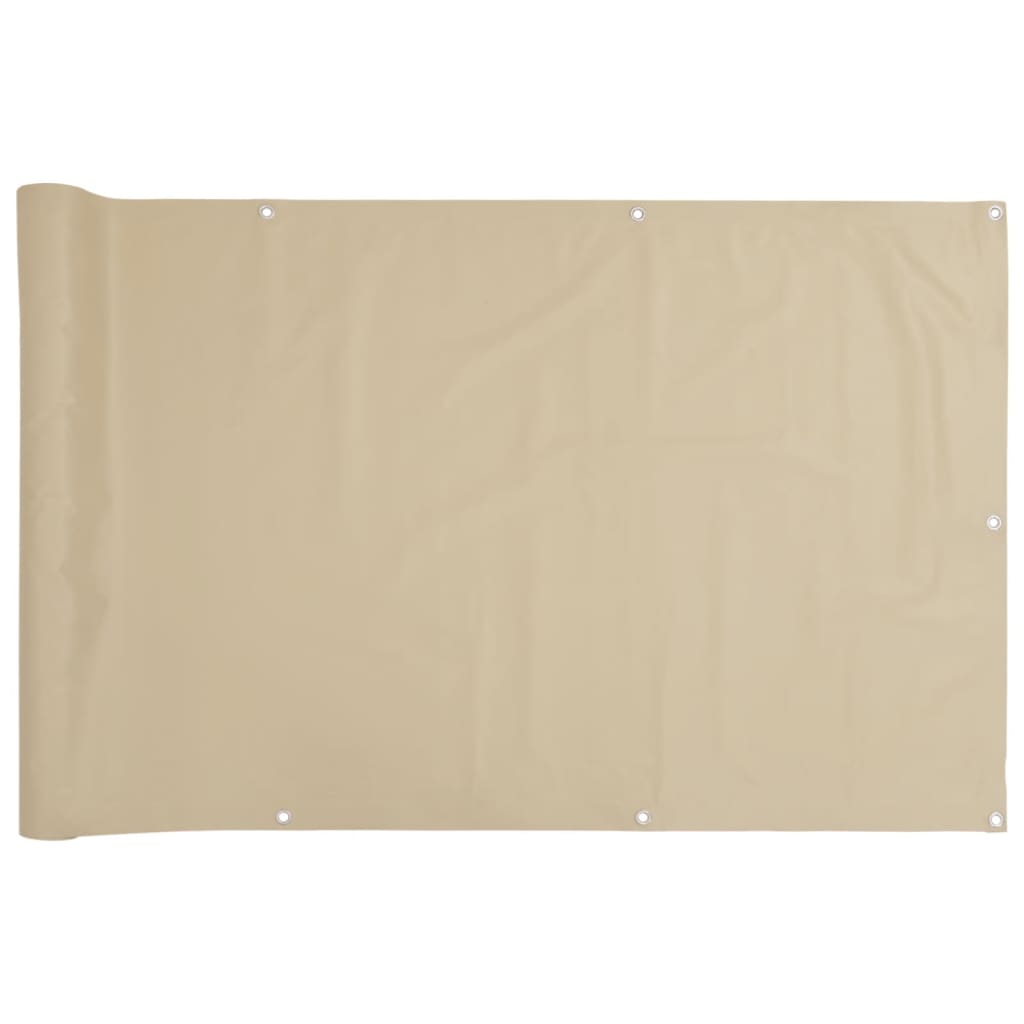 Écran de balcon en tissu Oxford 90x600 cm Beige