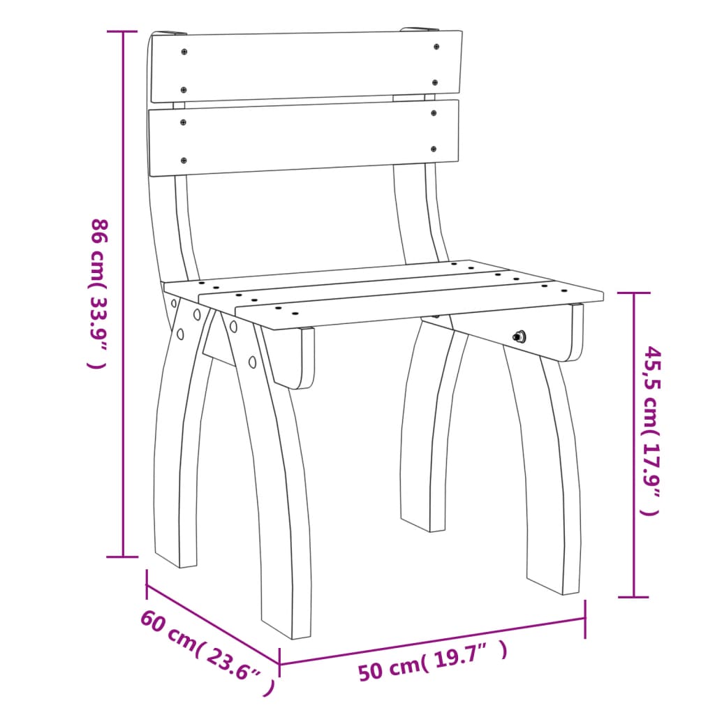 Chaise de jardin Bois de pin imprégné