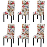 Chaises à manger lot de 6 multicolore tissu