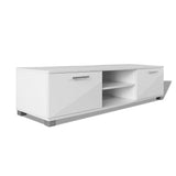 Meuble TV Blanc brillant 120x40,5x35 cm