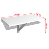 Table murale rabattable Blanc 100x60 cm