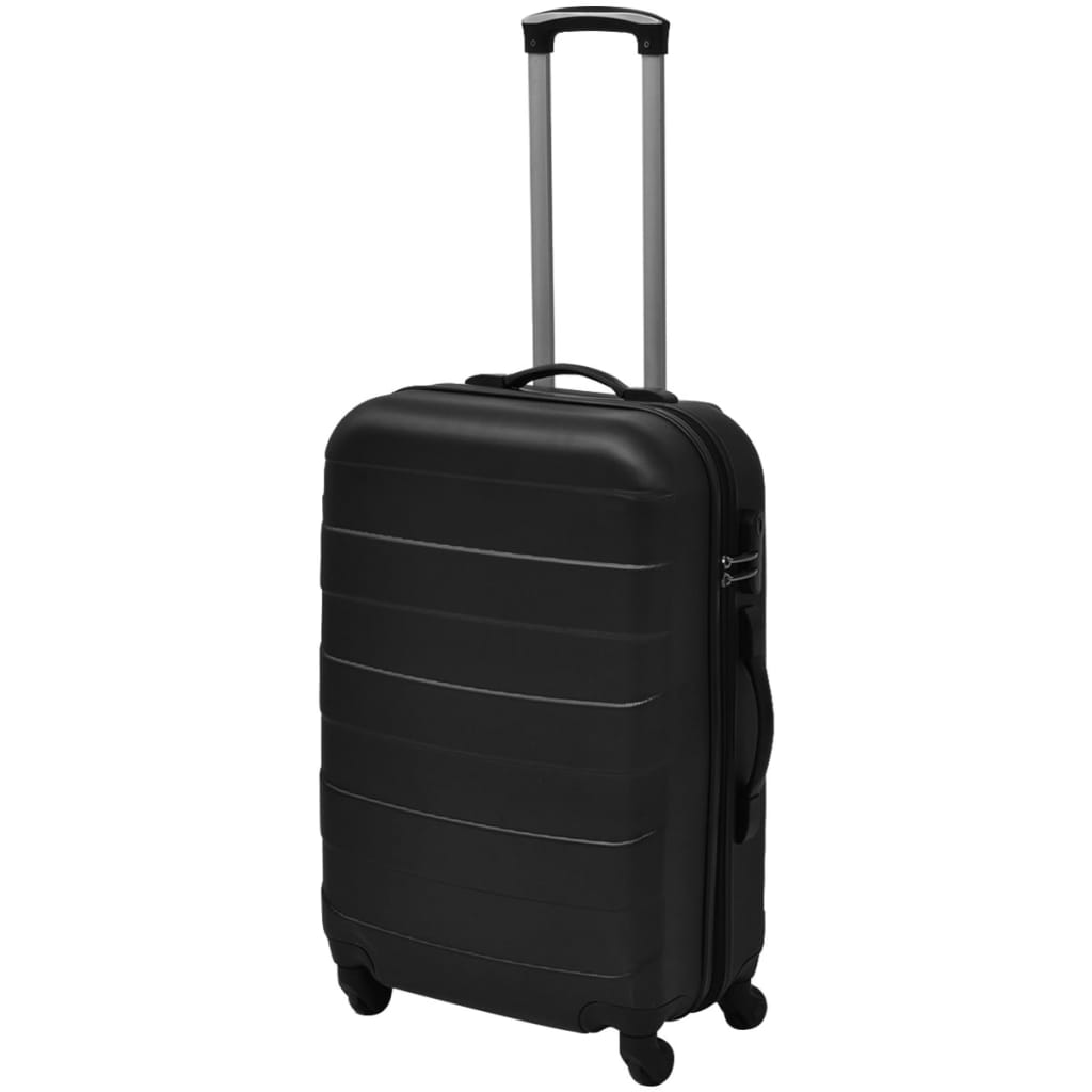 Ensemble de valises rigides 3 pcs Noir 45,5/55/66 cm