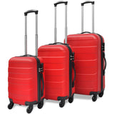 Valise rigide 3 pièces Rouge 45,5/55/66 cm