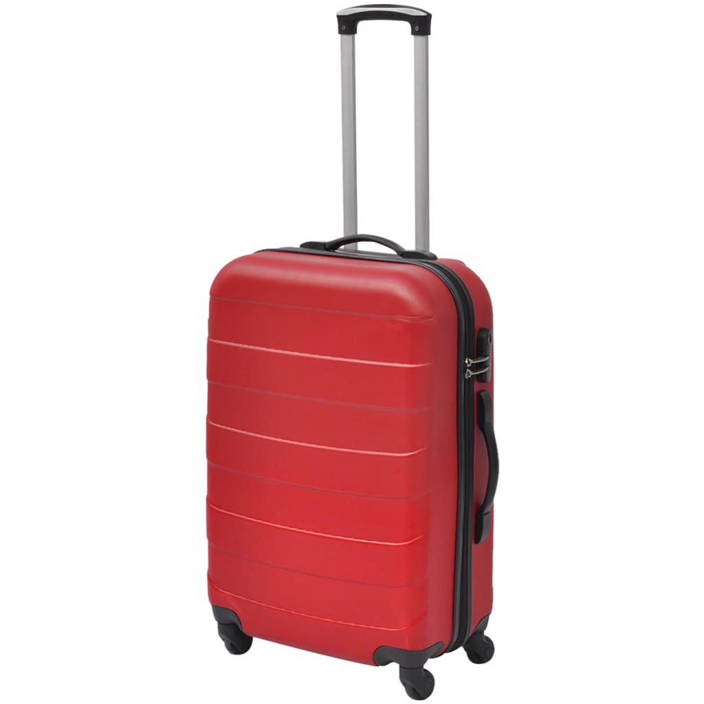 Valise rigide 3 pièces Rouge 45,5/55/66 cm